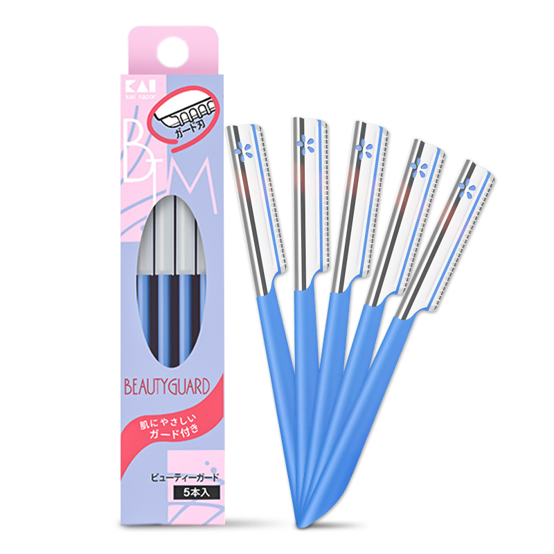 Kai Beauty Guard L-Shaped Razor 5 Pcs 贝印专业安全修眉刀