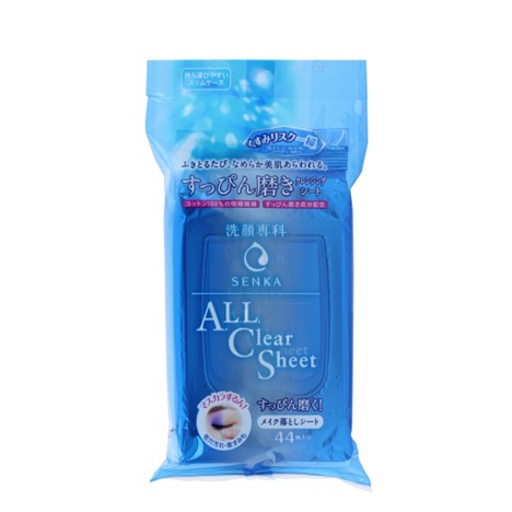 日本资生堂 | 卸妆专用湿巾 | 44片 | Shiseido 専科 SENKA All Clear Sheet Makeup Remover Wipes 44-Sheet