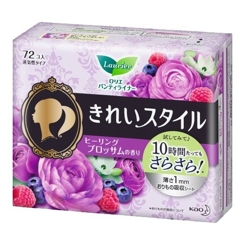 日本花王乐而雅 | 超薄护垫 | 蓝莓香型 | 72片 Laurier Pantyliner Ultra Thin Blueberry 72 sheets